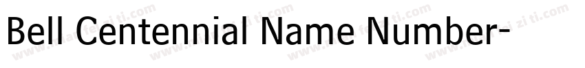 Bell Centennial Name Number字体转换